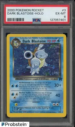 2000 Pokemon Rocket #3 Dark Blastoise Holo PSA 6 EX-MT - Image 1