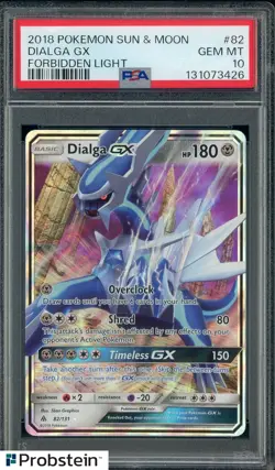 2018 Pokemon Sun & Moon Forbidden Light #82 Dialga Gx PSA 10 GEM MINT - Image 1