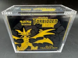 Pokemon TCG Sun & Moon Forbidden Light Elite Trainer Box SEALED w/Acrylic - Image 1