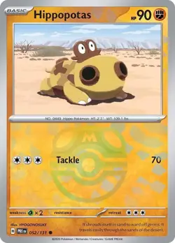 Hippopotas (Master Ball Pattern) - 052/131 - SV: Prismatic Evolutions - Commo... - Image 1