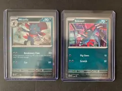 Sneasel MEP 020 & Weavile MEP 021 Black Star Promos - Pokemon Mega Evolution - Image 1