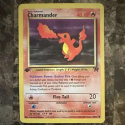 Pokemon TCG Charmander Base Set 1st Edition 50/82 Regular Common 40 HP - Image 1