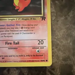 Pokemon TCG Charmander Base Set 1st Edition 50/82 Regular Common 40 HP - Image 5