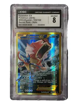 Gyarados EX 123/122 CGC 8 Secret Rare Pokemon XY Breakpoint 2016 TCG - Image 1