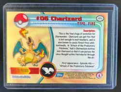 1999 Topps Pokemon TV Animation Edition Series 1 Charizard #6 - Image 2