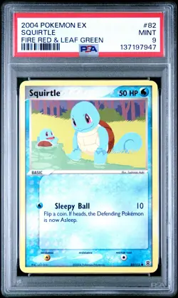 2004 POKEMON EX FIRE RED & LEAF GREEN #82 SQUIRTLE PSA 9 - Image 1
