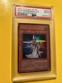 YuGiOh MYSTIC SWORDSMAN LV2 #SOD-EN012🔥PSA 8 NM-MT🔥1st EDITION-2004 ULTRA RARE - Image 5