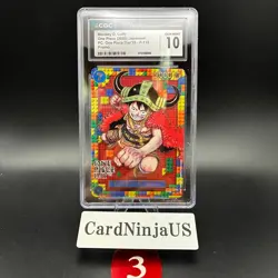 CGC GEM MINT 10 Luffy P-110 ONE PIECE Premium Card 3 Collection ONE PIECE DAY 25 - Image 1