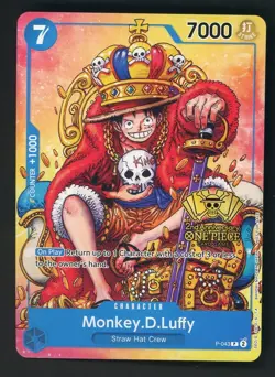 Monkey.D.Luffy (2nd Anniversary Stamped) P-043 One Piece Promo Non Foil - Image 1