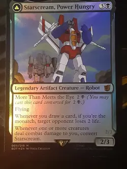 Starscream Power Hungry FOIL , UB Transformers , Near Mint , MTG, FREE SHIPPING - Image 1