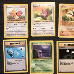 Vintage Pokemon 28 Card Lot Jungle Fossil Rocket Common Uncommon Trainer WoTC LP - Image 3