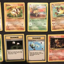 Vintage Pokemon 28 Card Lot Jungle Fossil Rocket Common Uncommon Trainer WoTC LP - Image 4