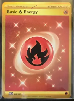 Pokemon TCG Basic Fire Energy 230/197 HR SV03: Obsidian Flames (OBF) NM - Image 1