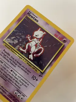Pokemon Card Mewtwo 10/130 Base Set 2 Holo Vintage WOTC Rare Original 1999 - Image 2