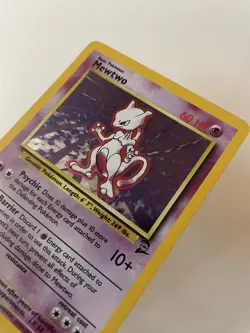 Pokemon Card Mewtwo 10/130 Base Set 2 Holo Vintage WOTC Rare Original 1999 - Image 3
