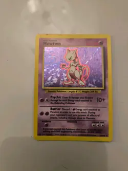 Mewtwo Holo Rare Pokemon Card 10/102 Original Base Set - Image 2