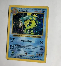 Original 1999 Base Set Shadowless Gyarados Holo 6/102 Rare WOTC Pokemon Card TCG - Image 3