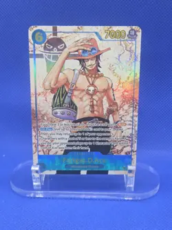 One Piece Carrying On His Will Portgas D Ace OP13-119 Alternate Alt Art SEC NM - Image 1