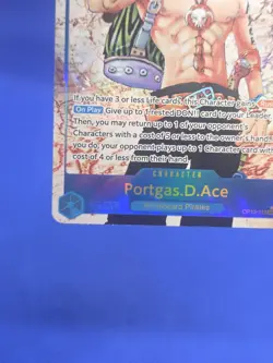 One Piece Carrying On His Will Portgas D Ace OP13-119 Alternate Alt Art SEC NM - Image 5