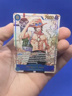 One Piece Carrying On His Will Portgas D Ace OP13-119 Alternate Alt Art SEC NM - Image 2