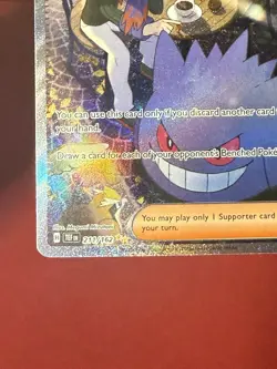 Pokemon Morty's Conviction Trainer Special Illustration Rare Holo 211/162 Tempo… - Image 5