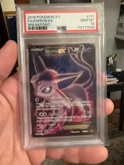 2016 POKEMON XY BREAKPOINT #117 FULL ART/ESPEON EX PSA 10 - Image 1