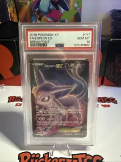 2016 POKEMON XY BREAKPOINT #117 FULL ART/ESPEON EX PSA 10 - Image 1
