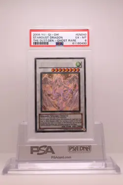 2008 YU-GI-Oh! Tdgs-the Duelist Genesis EN040 Stardust Dragon Ghost Rare PSA 6 - Image 1
