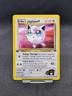 Pokemon Card Erika's Jigglypuff Gym Challenge 1st Edition Common 69/132 NM - Image 1