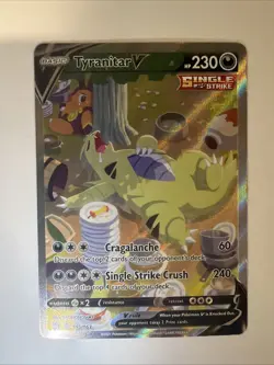 Pokemon TCG Tyranitar v Full Art Holo Rare Alternate Card 155/163 Battle Styles - Image 1