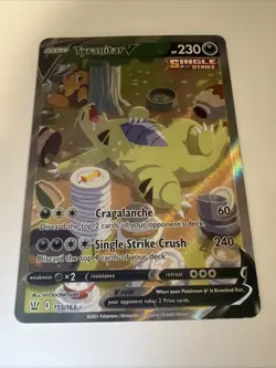 Pokemon TCG Tyranitar v Full Art Holo Rare Alternate Card 155/163 Battle Styles - Image 2
