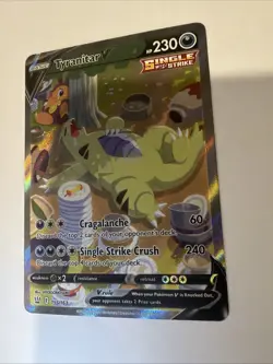 Pokemon TCG Tyranitar v Full Art Holo Rare Alternate Card 155/163 Battle Styles - Image 3