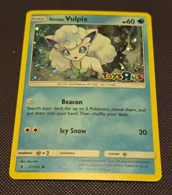 Near Mint - Alolan Vulpix Toys R Us Promo Holo Card 21/145 Pokemon TCG - Image 1