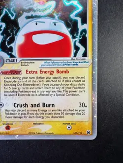 2004 Pokemon Electrode ex Fire Red & Leaf Green 107/112 Holo - Image 5