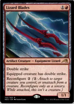 Lizard Blades R Kamigawa: Neon Dynasty 153 NM MTG x1 - Image 1