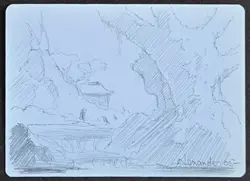 SKETCHED MtG Magic _ Rob Alexander _ Ninth Ed 9E Artist Proof _ PLOW UNDER _1/50 - Image 2