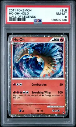 2011 POKEMON CALL OF LEGENDS #SL5 HO-OH-HOLO PSA 8 - Image 1