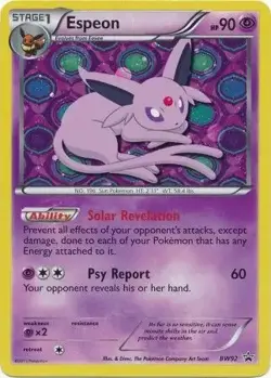 Espeon - BW92 - Pokemon Black & White Promo Ultra Rare Holo Card NM - Image 1