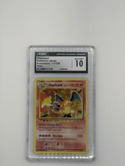 CGC 10 GEM MINT 💎 - Charizard 11/108 Evolutions Holo - 2016 Pokemon - Image 1