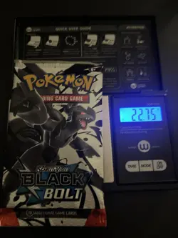 Heavy 22.75g Pokemon TCG SV 10.5 Black Bolt Booster Pack Sealed! - Image 1
