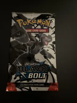 Heavy 22.75g Pokemon TCG SV 10.5 Black Bolt Booster Pack Sealed! - Image 2
