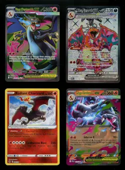 Pokemon MEGA CHARIZARD X EX Radiant Lot (4) Mega Evolutions F - Image 1