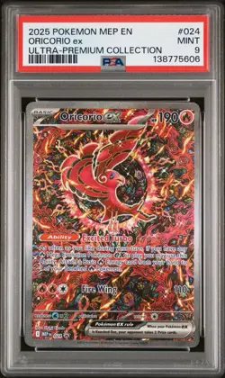 2025 POKEMON MEGA CHARIZARD X EX UPC PROMO #024 ORICORIO EX PSA 9 - Image 1