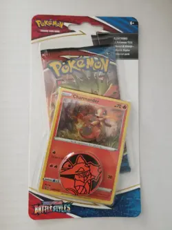 Pokemon TCG Battle Styles Charmander Promo Sealed Blister Booster Pack with Coin - Image 1