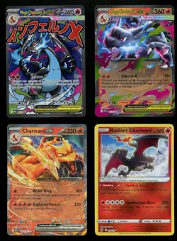 Pokemon MEGA CHARIZARD X EX Radiant Promo Lot (4) Mega Evolutions E - Image 1