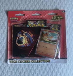 Pokemon TCG Ascended Heroes-Tech Sticker Collection 3 pack blister (Charmander) - Image 1