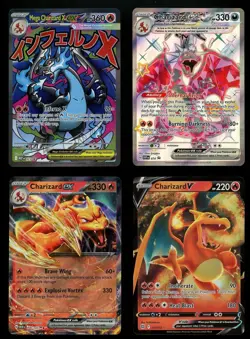Pokemon MEGA CHARIZARD X EX Promo Lot (4) Mega Evolutions D - Image 1