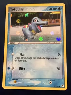 2004 EX Hidden Legends 79/101 Totodile Reverse Holo Vintage Pokemon TCG VLP - Image 1