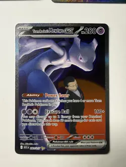 Team Rockets Mewtwo EX 281/217 SIR secret rare Ascended Heroes Pokemon near mint - Image 1