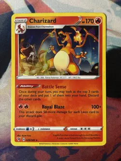 Pokemon Charizard 025/185 Cracked Ice Holo 2020 Vivid Voltage Deck Exclusive DMG - Image 1